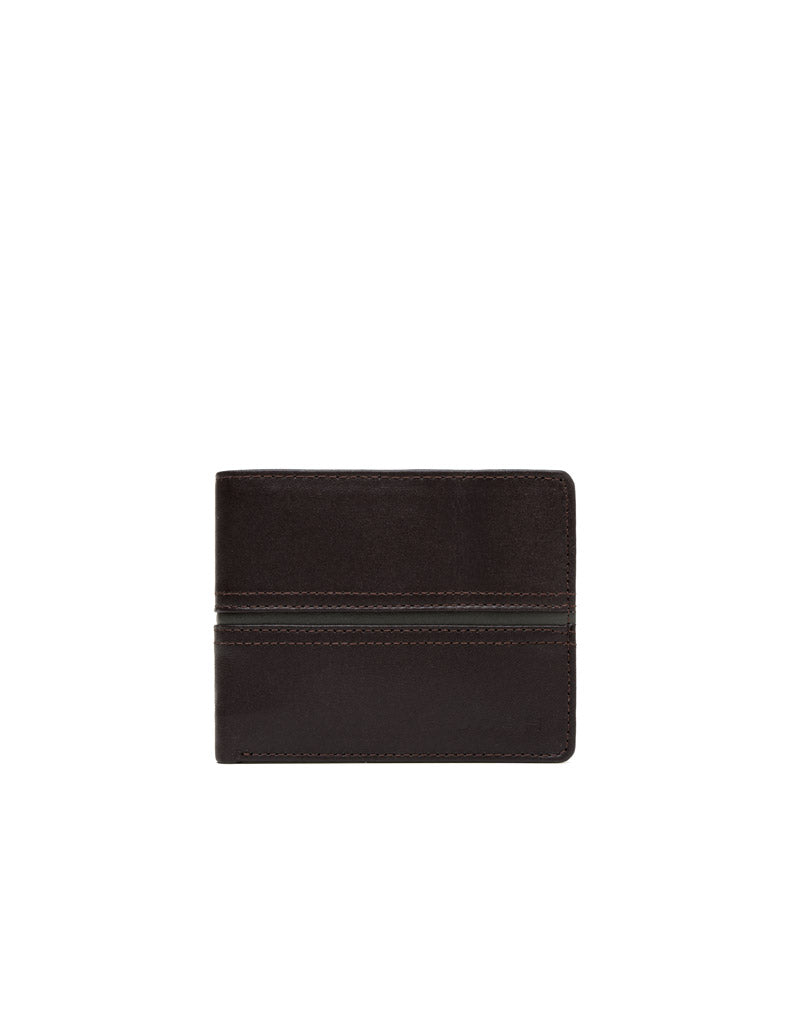 Billetera en cuero para hombre color café