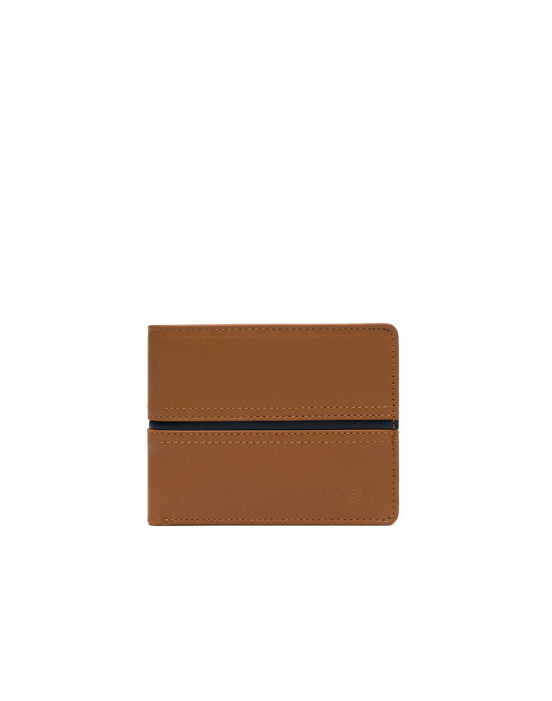 Billetera en cuero para hombre color miel
