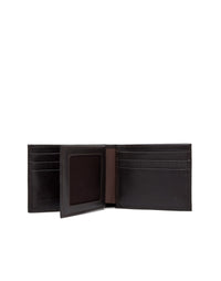 Billetera en cuero suave para hombre color cafe