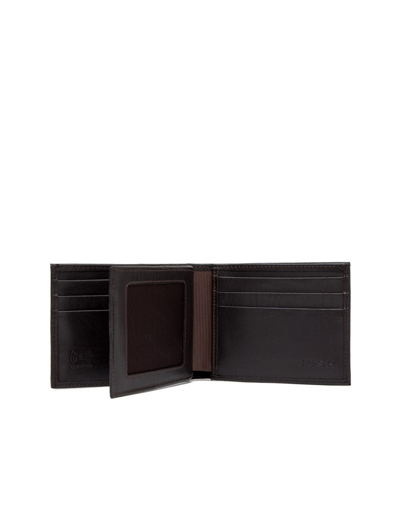 Billetera en cuero suave para hombre color cafe