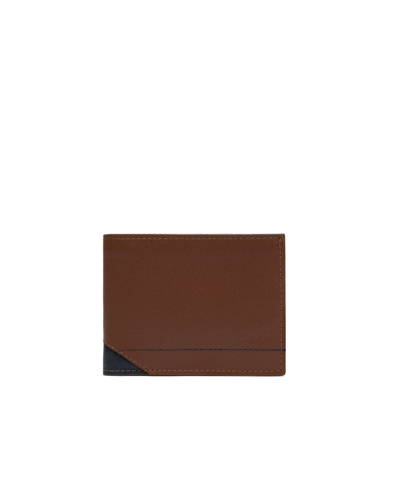 Billetera en cuero para hombre color miel