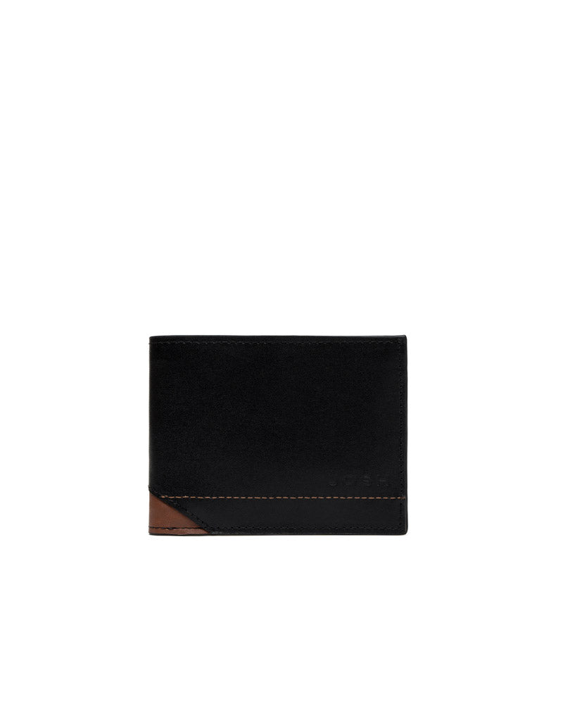 Billetera en cuero para hombre color negro