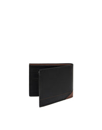 Billetera en cuero para hombre color negro