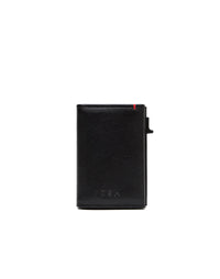 Billetera tríptica en cuero suave para hombre color negro