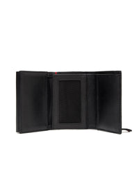 Billetera tríptica en cuero suave para hombre color negro