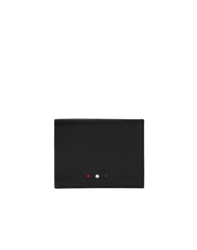 Billetera en cuero suave para hombre color negro