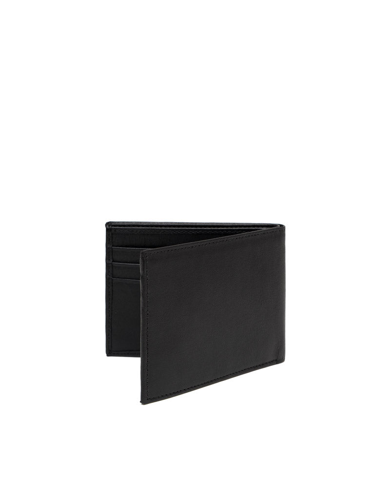 Billetera en cuero suave para hombre color negro