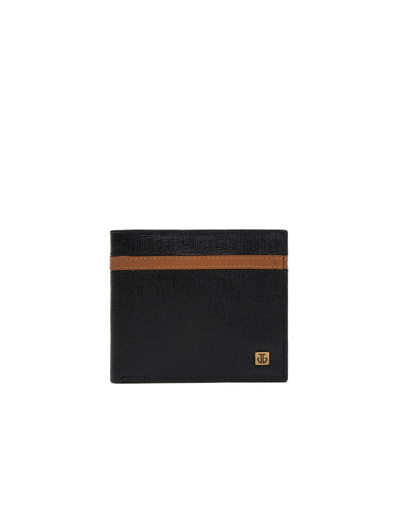 Billetera para Hombre en Cuero color Negro con Protección RFID Marca Josh - Ref. THJ110