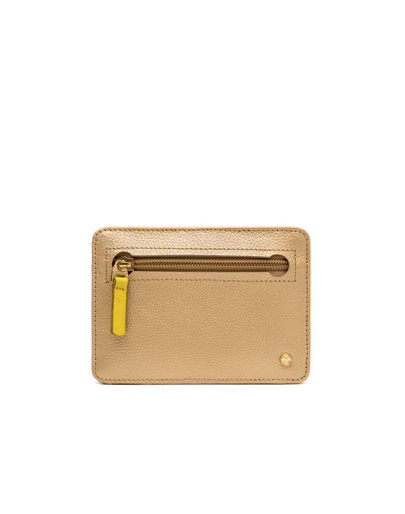 Tarjetero en cuero para dama Color Dorado Marca Josh - REF TTJ018M