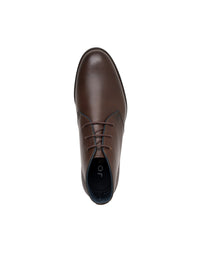 Bota casual para hombre en cuero color cognac